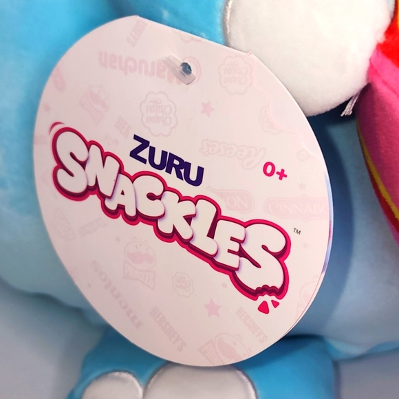 LOTTIE 🐘 Blue Elephant wChupa Chups Snackles Plush by Zuru Toys ☆》NWT《☆ - Picture 4 of 8